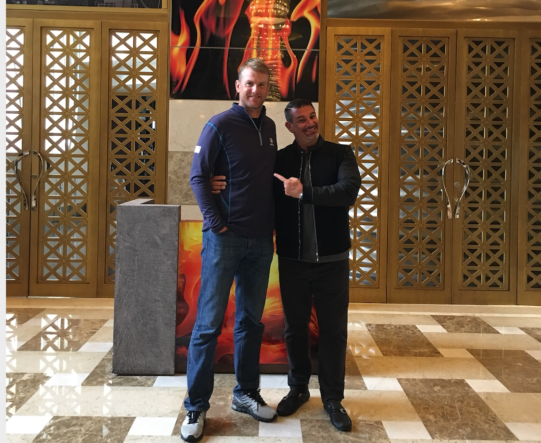 Marc Feinberg on tour with golf legend Robert Karlsson
